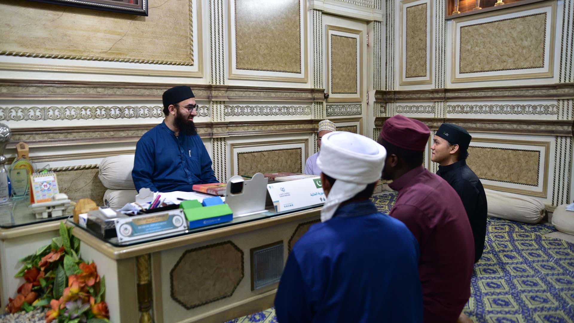Students meeting Nazim in office
